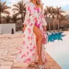 Lässige Kleider, blaue Augen, Bikini, Strand-Vertuschung, Tuniken für den Strand, lange Kaftan-Bikini-Vertuschung, Robe de Plage, Sarong, Strand-Badeanzug-Vertuschungen W0315