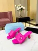 Summer Beach Low Heel Slippers Triple Cross Decorative Sandals Leather Sexy Designer Shoes 6.5 CM High Belt Buckle Women's Shoes Fashion Platform 35-42