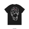 T-shirts pour hommes la version vengeance lettre impression toile d'araignée crâne rue manches courtes Ins été
