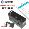 12V 100AH ​​LIFEPO4 BATERIA com 100A Bluetooth BMS RV armazenamento de energia fora da grade fora da grade Motor da empilhadeira