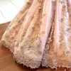 Mädchenkleider Spitze Perlen Blume Ballkleid Sapghetti Little für Hochzeit Vintage Kommunion Pageant Kleider