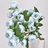 Fleurs décoratives 20pcs 67 cm Péonie de soie artificielle pour la décoration intérieure Bouquet Bouquet Bride High Quality Fake Flower Living Room