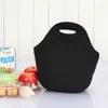 Blanc noir sacs à déjeuner Bento sac avec fermeture éclair isolation néoprène fourre-tout sac à main isolé bricolage cadeau école maison mer B5