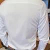 Koszulki męskie designer luksus męski biznes Lapel na długim rękawie kardigan 3D H Haftowanie cienki guziki Kurtka A42R