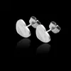 202318k Titanium Steel T Stud Earrings Brand Luxury Womens Heart Shaped Earrings High Quality Designer Jewelry