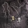 Chaînes Creative Rock Hiphop Robot Mode Boîte à bijoux Rétro Pull Chaîne Hommes et Femmes Couple Pendentif Collier