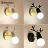 Wall Lamp Simple Mounted Led Lamps Antlers Sconce For Home Decor Indoor Lighting Bedroom Mirror Lights Bathroom Vanity Light Fixture