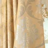 Tenda Tende jacquard di lusso europee per soggiorno Tende beige Pannello per finestre Camera da letto ad alta ombreggiatura