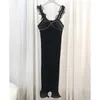 Casual Dresses Sale HIGH QUALITY Est Runway 2023 Designer Dress Women's Spaghetti Strap Pleated Long