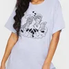 Koszulki kobiet anioł Inside Hands Streetwear Woman Tshirts Grunge egirl estetyczne vintage top uroczy, zbyt duży koszulka Cherub T-shirt