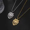 Chaînes 2023 Mode Hommes Évider Couronne Lion Colliers Pour Hommes Garçons Punk Animal En Acier Inoxydable Pendentif Chaîne Collier Bijoux