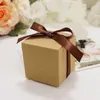 Embrulho de presente 50pcs/lote 5 5cm Candy Box Wedding Wedding Wedding Vintage Kraft Boxes Favors Favors Festive Wapping Supplie