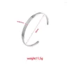 Bangle Stainless Steel C Open Cuff For Engrave Metal Stamping Blank Bangles 60mm Mirror Polished Wholesale 10pcs