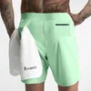 Men's Shorts Gym Men's Quick-drying Training Shorts Men Sports Casual Clothing Fitness Workout Running Grid Compression Athletics Shorts 230317