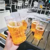 Tumblers 450 мл Creative Cool Double Beer Glass Mezzanine Summer Fake Collected Cup с прозрачным баром для кружек рук 230316