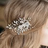 Tocados para mujer, horquillas con Clip de cristal de diamantes de imitación, flor, novia, dama de honor, boda, fiesta, accesorios para el cabello