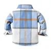 Kids Shirts Top and Top Autumn Winter Unisex Baby Boys Girls Long Sleeve Cotton Plaid Shirts Infant Toddler Casual Button Down Blouses Tops 230317