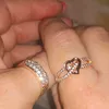 Band Rings Couple Infinity Love Rings For Women Ladies Double Color Dainty Wedding Engagement Gift Promise Rings Jewelry DZR029 G230317