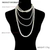 Vedawas – collier de perles simulées multicouches fait à la main pour femmes, longue chaîne de pull, accessoires Cheongsam, bijoux rétro élégants