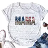T-shirts pour femmes 4 juillet hommes chemise maman américaine liberté t-shirt quatrième homme t-shirts patriotique jour de l'indépendance hauts M