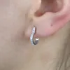 Hoopörhängen hög kvalitet 925 Sterling Silver Mini CZ hjärtformad härlig örhänge Minimal delikat multi piercing Huggies