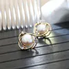 Stud Earrings YYSUNNY Elegant Natural Freshwater Pearl Star System Simple Micro-set Zircon Womem Fashion Jewelry Birthday Gift