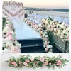 Dekoratif çiçekler özelleştirme düğün dekorasyon sahne zeytin yaprakları ile yapay tstage yol kurşun kemerler çiçek şerit arrange