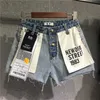 Shorts Women Shorts Summer Style Corean Stitching Contrast Color Denim European Reverse Indust Pants High Waist 230317