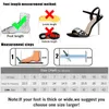 Big Size New 2023 Fashion Rhinestones Women High Heels Sandals Strange Style Ladies Footwear Pumps Shoes Crystal Female Sandals 0316