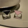 Prosty projektant srebrnego pierścienia wąski emaliowany trójkąt punkowy biżuteria kobieta lisp lśnią hipoalergiczność Pierścienie Zobowiązanie urodzin Pierścienie ZB040 F23