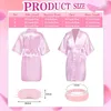 Party Favor 10/12 Set Spa Favors Robe For Girls Kids Birthday Kimono Satin Slumber DIY Squad Robes