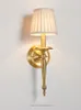 Applique murale américaine Vintage laiton lumière cristal lampes d'intérieur salon cuivre appliques luminaires classique chambre miroir