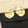 Dange oorbellen Vintage sieraden Ronde Ruffed Frosted Gold Women topkwaliteit luxe boetiek Fancy Designer Trend