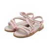 Sandales Filles Perles Sandales D'été Mode Enfants Bébé Filles Bling Princesse Sandales Simples pour Petite Grande Fille Chaussures 230316