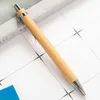 1PC Bamboo Wood Ballpoint Pen 1,0 mm końcówka niebieska czarna atrament Business Ball Ball Office School Wrting Spiratery