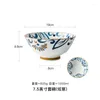 Bowls Japanese Ramen Bowl Retro Ceramic Big Soup Household Noodle Vegetable Hat Salad