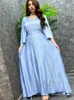 Etnisk kläd Turkiet Muslimsk klänning Kvinnor Abaya Diamond Lace-Up Party Dresses Marockan Kaftan Ensemble Femme Musulmane Jilbab Hijab Vestidos 230317