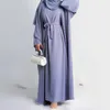 Ropa étnica 2 piezas Abaya Kimono Conjunto musulmán a juego Ramadán Abayas para mujeres Dubai Turquía Interior Hijab Vestido Africano Islam Jilbab 230317