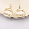 Fashion Womens Brand Earrings Designers Letter Ear Stud 18K Gold Plated Geometric Earring for Wedding Party Jewerlry Accessories