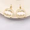 Fashion Womens Brand Orecchini Designers Lettera Ear Stud 18K placcato oro orecchino geometrico per la festa nuziale Jewerlry Accessori