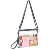 Avondtassen Clear Travel Shoulder Crossbody met verstelbare riem voor mannen Women Work Concert Sports Bag