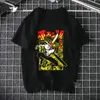 Camisetas masculinas Tamanho da UE 100% algodão masculino Man de camisa Tops Japão estilo anime mangá verão preto de manga curta Mulheres 230317