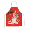 Julekorationer 1st Red Apron Cotton Linen Pinafore Xmas Decor Pendant ADT BIBS 53x65cm Hemkök Kök matlagningstillbehör CM10 DHEM7