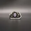 バンドリングHuisept Vintage 925 Silver Ring Amethyst Gemstone Flowed Fashion Rings for Female Wedding Partyギフト卸売G230317