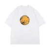 Designer-T-Shirts Herrenhemd zeichnete ein lächelndes Gesicht Laminierter Druck Kurzarm High Street Loose Oversize T-Shirt 100% reine Baumwolle Tops für Männer und Frauen