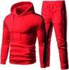 Herrspårar Mens Track Suits 2 Piece Autumn Winter Jogging Set Sweatsuits Hoodies Jackor och Athletic Pants Men Clothing 230317