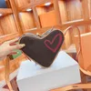 Moda Kadın Çanta Klasik Omuz Çantaları Aşk Bayanlar Crossbody Kalp şeklinde Çanta Cüzdan Çanta Deri Cüzdan Tasarımcı bozuk para cüzdanı