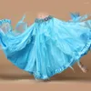 Stage Wear 2023 Belly Dance Costume Accessories Maxi Long Skirt Performance Side Split Bellydance Skirts