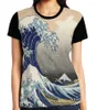 Męskie koszule T-shirt Great Off Kanagawa T-Shirt Men Tops Tee Kobiety zabawne nadruk o krótkim rękawach