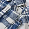 Kids Shirts top and top Winter Toddler Baby Kids Boys Gentleman Shirt Little Boy Long Sleeve Plaid Shirts Tops Tuexdo Clothes for Wedding 230317